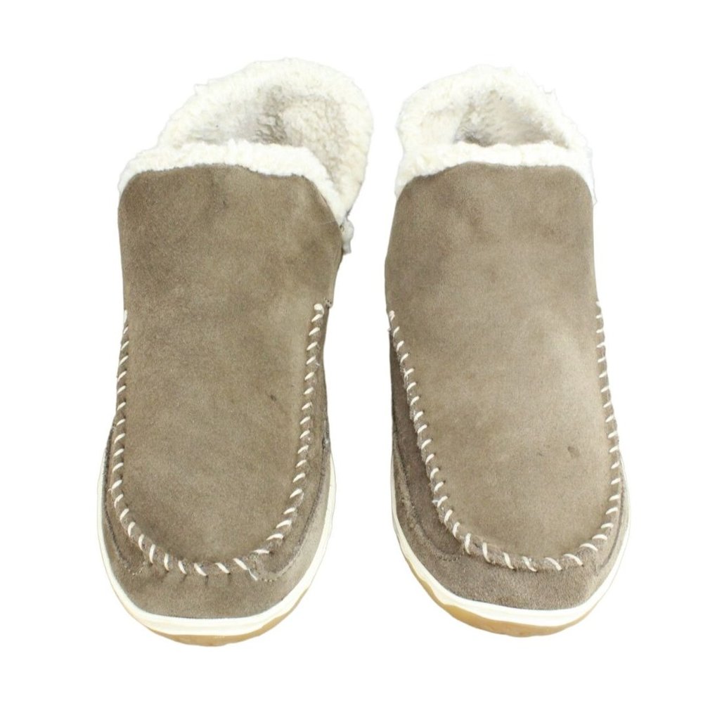 LL Bean Brown Suede Fleece Lined Mountain Boot Mocs Slippers Size 9 M - Picture 5 of 8